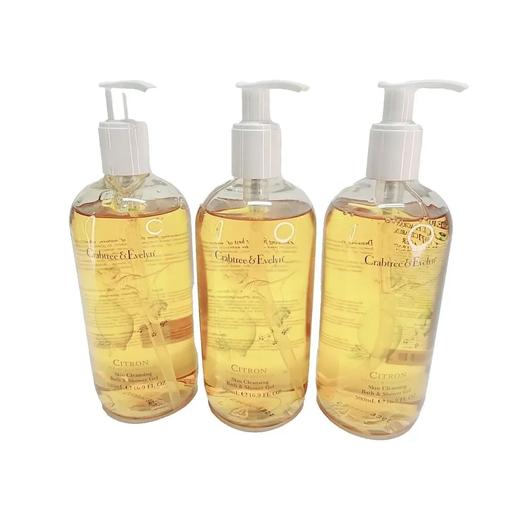 Crabtree & Evelyn CITRON HONEY CORIANDER Bath & Shower Gel 3 Body Wash 16.9 Oz